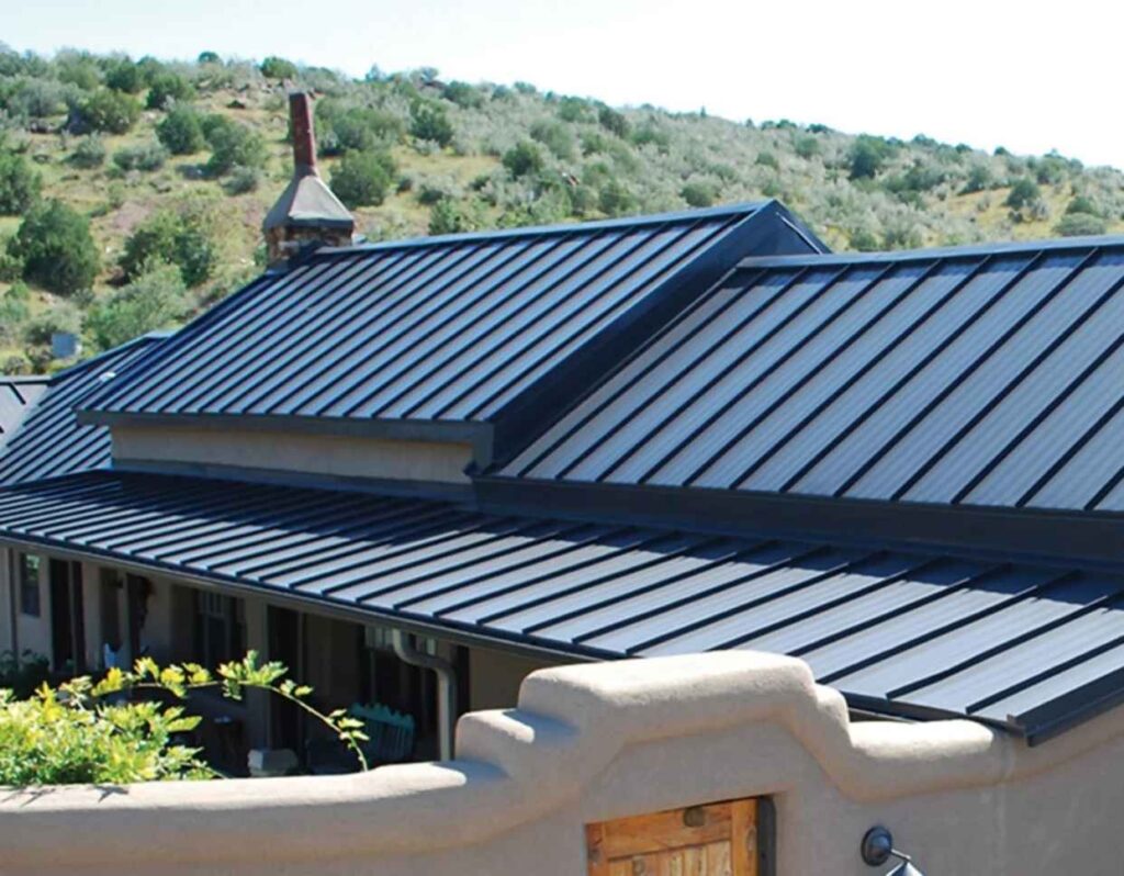 Roof repair services Norfolk standing seam metal roof.