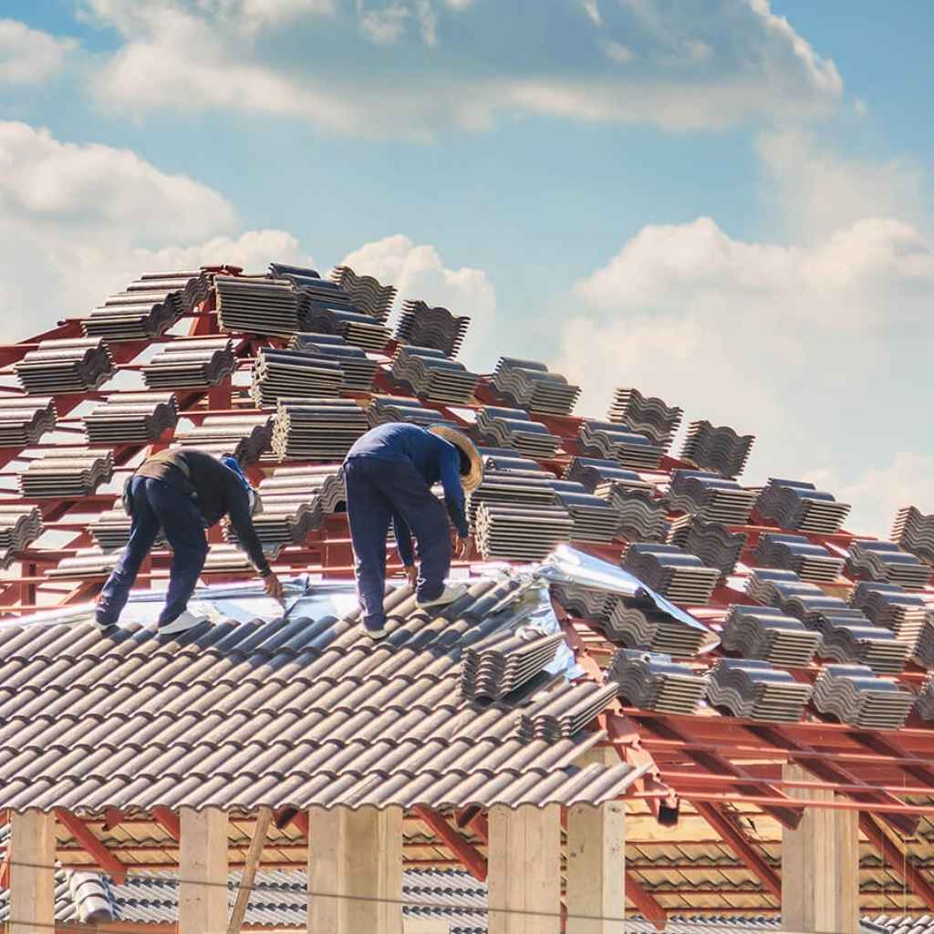 Shingle repair specialist from a trusted Trusted roofing companies in Newport News VA fixing storm damage