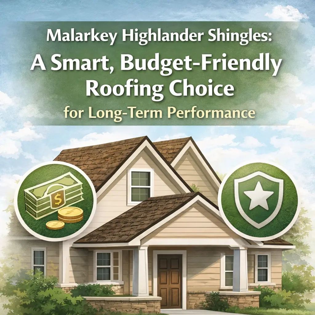 Featured image of a home with Malarkey Highlander shingles highlighting a smart, budget-friendly roofing choice designed for long-term durability and reliable performance
