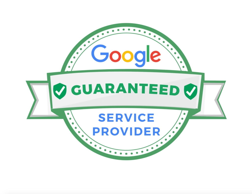 Google Guaranteed badge for a licensed roofing company in Virginia Beach VA